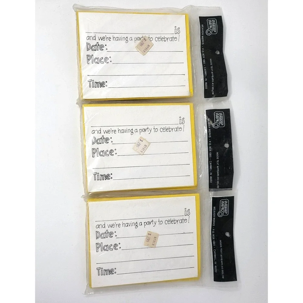 NWT VTG 3 Packs 10 ct Guess Who's Forty Invitations Cards Birthday Envelopes